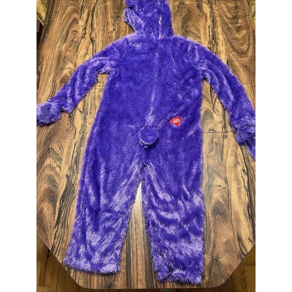 Care Bears Jumpsuit Child Small Purple Share Bear Costume Furry Flip Mitt Hooded - Picture 12 of 14
